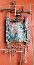 Brutalist wandlamp.  Iron cast met glas., Ophalen, Zo goed als nieuw, Glas