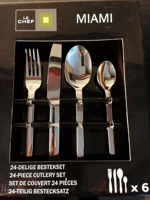 GLOED EN GLOED NIEUW BESTEKSET 24 DELIG VAN LE CHEF., Huis en Inrichting, Keuken | Bestek, Nieuw, Bestekset, Rvs of Chroom, Vaatwasserbestendig