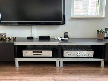 TV meubel IKEA Besta - donkerbruin / zwart - afbeelding 1