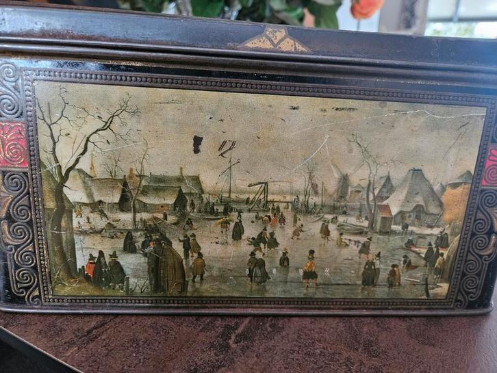 Antiek Blik Hendrick Avercamp Winterlandschap, Antiek en Kunst, Kunst | Schilderijen | Klassiek, Ophalen of Verzenden