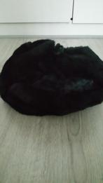Zwarte bontmuts, Kinderen en Baby's, Kinderkleding | Mutsen, Sjaals en Handschoenen, Ophalen, Zo goed als nieuw, Jongen of Meisje