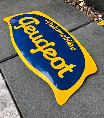 emaille Peugeot bord - 60x30cm - 404 504 403 204 304 104 beschikbaar voor biedingen