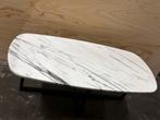 Deens ovale marmeren salontafel, Huis en Inrichting, Ophalen, Overige materialen, Gebruikt, 100 tot 150 cm