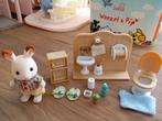 Sylvanian families toilet set met konijn, Kinderen en Baby's, Speelgoed | Poppenhuizen, Ophalen of Verzenden, Zo goed als nieuw
