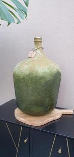 vaas gerecycled glas groen goud 36.5x36.5x56cm, Nieuw, Groen, Glas, Ophalen of Verzenden