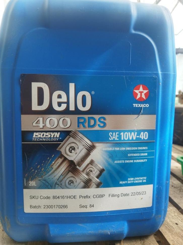 Nieuwe motorolie 20 liter Delo 400 RDS 10W40 v/a €83,33!!!, Auto diversen, Onderhoudsmiddelen, Ophalen