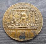 Model 1927 Grote Bronzen Mijnwerker Penning J.C. Wienecke, Postzegels en Munten, Ophalen of Verzenden, Brons, Nederland