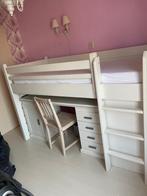 Halfhoog slaper met bureau, Ophalen, Gebruikt, 90 cm, Eenpersoons