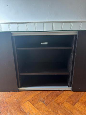 Ikea Besta Kast Zwart met Glazen Topplaat - afbeelding 3