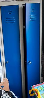 Blauwe metalen locker kast, Huis en Inrichting, Ophalen of Verzenden, Gebruikt, Industrieel