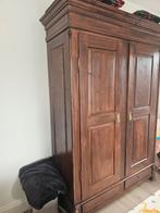 Antieke donkerbruine grenen kast rond 1800, Antiek en Kunst, Antiek | Meubels | Kasten, Ophalen of Verzenden