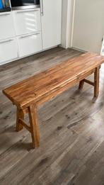 Teak houten bankje, Huis en Inrichting, Ophalen, 125 cm of meer, Zo goed als nieuw, Teakhout