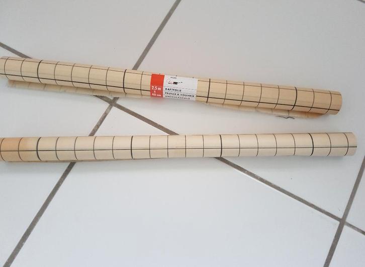 Kaftpapier - kaftfolie, 1x 2,5mX40cm + 1x 1,38mX40cm, Diversen, Schoolbenodigdheden, Zo goed als nieuw, Ophalen of Verzenden