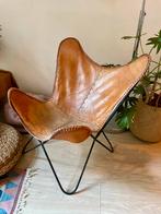 Leren vlinderstoel, Ophalen, Zo goed als nieuw, 75 tot 100 cm, Leer