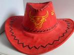 Cowboy hoed - rood = zie foto's, Ophalen of Verzenden, Zo goed als nieuw, 58 of 59 cm (L, 7¼ of ⅜ inch), Hoed