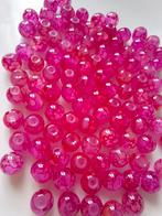 100 stuks 6 mm gemeleerde glaskralen roze partij kralen, Ophalen of Verzenden, Nieuw, Kraal