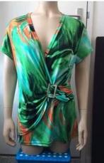 Top tuniek overslag groen oranje gekleurd occo paris M 38, Maat 38/40 (M), Occo paris, Nieuw, Ophalen of Verzenden