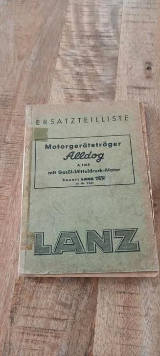 Origineel instructieboek lanz alldog 1 cil duits talig  beschikbaar voor biedingen