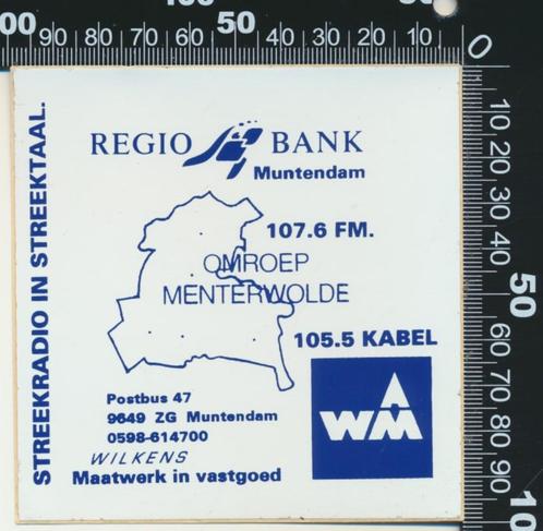 Sticker: Omroep Menterwolde - Muntendam (2), Verzamelen, Stickers, Zo goed als nieuw, Bedrijf of Vereniging, Ophalen of Verzenden