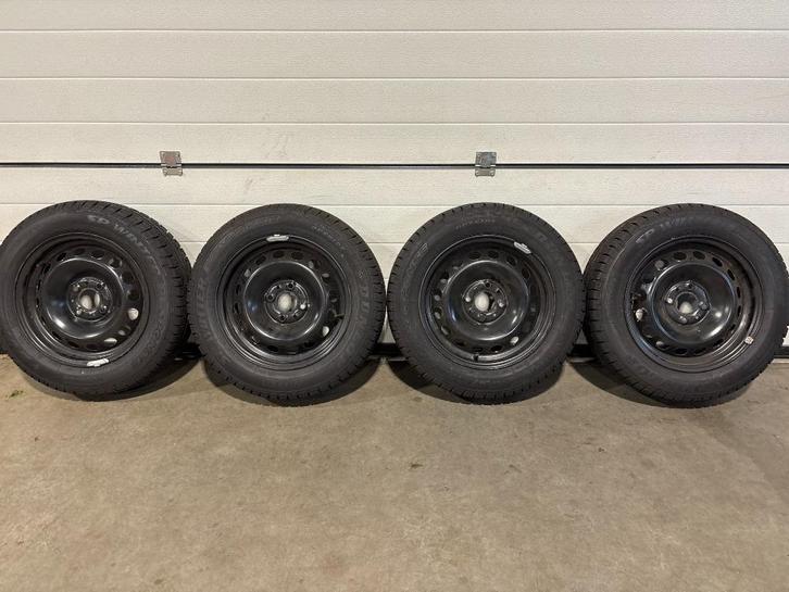 14" dunlop winterbanden st. 4 x 98 ford ka, fiat 500, panda, Auto-onderdelen, Banden en Velgen, Band(en), Winterbanden, 14 inch