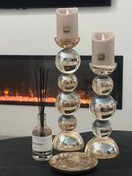 Luxe Kristallen Kandelaar Luster Goud/Beige, Ophalen, Overige materialen, Overige kleuren, 25 tot 50 cm