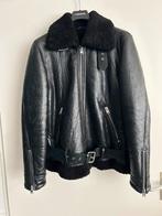 AllSaints leren winterjas shearling B3 heren maat M, Kleding | Heren, Jassen | Winter, Maat 48/50 (M), Zwart, Ophalen of Verzenden
