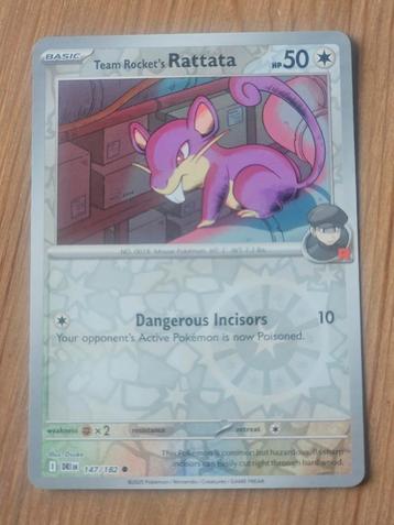Pokémon kaart - Destined Rivals - Team Rocket's Rattata 147 beschikbaar voor biedingen