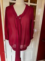 vintage wijnrode blouse, Kleding | Dames, Ophalen, Zo goed als nieuw, Maat 38/40 (M)