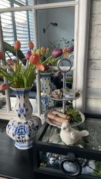 Mooie  vaas delfst blauw gemerkt onbeschadigd (antiek) oud, Huis en Inrichting, Woonaccessoires | Vazen, Blauw, Ophalen of Verzenden