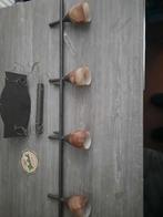 Vintage hanglamp met 4 Lichtpunten, Ophalen, Gebruikt, Glas, Vintage