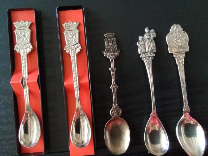 Verschillende soorten zilveren / verzilverd thee lepeltjes, Antiek en Kunst, Antiek | Bestek, Ophalen of Verzenden