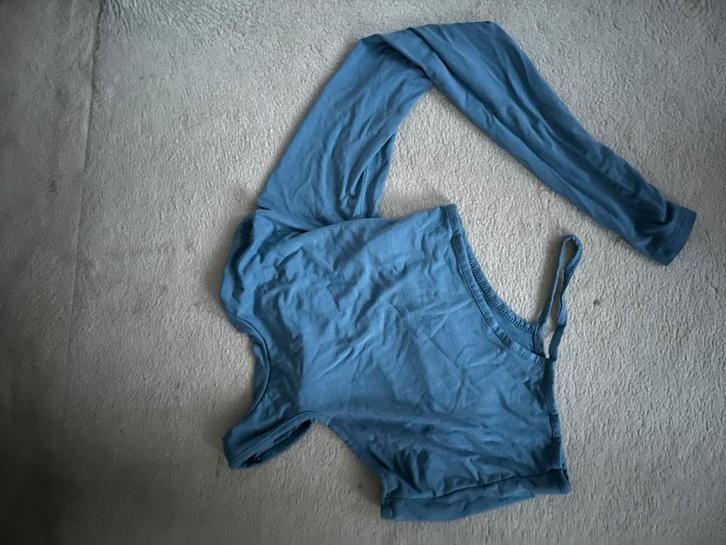 Blauw shirtje maat S/M lvcilia, Kleding | Dames, Tops, Zo goed als nieuw, Maat 36 (S), Blauw, Lange mouw, Ophalen of Verzenden