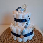 Luiertaart met blauwe accenten, Ophalen of Verzenden, Nieuw, Kraamcadeau