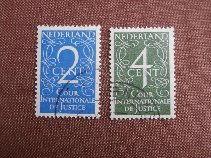 NL 1950; COUR INTERN, DE JUSTICE per serie of blokken van 4, Postzegels en Munten, Postzegels | Nederland, Gestempeld, Na 1940