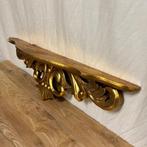 Brocante houten console - 90 cm – goud - bij TTM Wonen, Www.ttmwonen.nl, Nieuw, Ophalen of Verzenden, Info@ttmwonen.nl