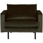 Fauteuil woood groen, Huis en Inrichting, Fauteuils, Ophalen, Minder dan 75 cm, Zo goed als nieuw, Stof