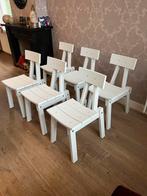 Zes mooie stoelen van Piet Hein Eek, Huis en Inrichting, Ophalen, Zo goed als nieuw, Wit, Hout