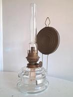 Oude Petroleumlamp met reflector, Antiek en Kunst, Antiek | Lampen, Ophalen of Verzenden