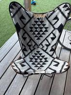 Vlinderstoel Zwart-Wit Patroon, Huis en Inrichting, Stoelen, Ophalen, Gebruikt, Zwart, Metaal