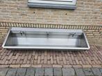 wasbak/wastrog/spoelbak RVS Intersan 1.80 m 3 mengkranen, Ophalen, Zo goed als nieuw, Rvs, Wastafel
