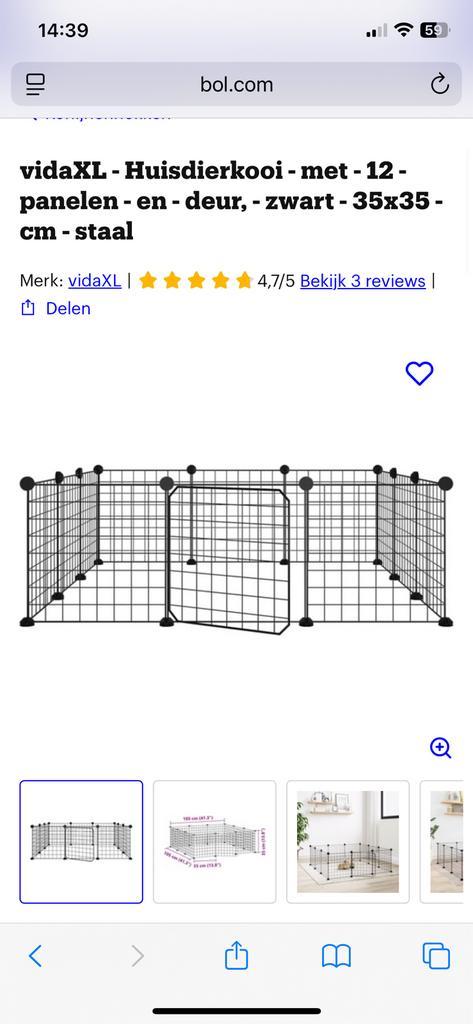 Honden bench / dieren kooi, Dieren en Toebehoren, Hondenhokken, Zo goed als nieuw, 65 tot 100 cm, Ophalen