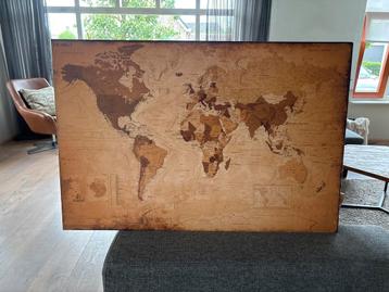 Vintage Wereldkaart Wanddecoratie beschikbaar voor biedingen