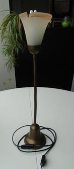 TAFELLAMP SLANK KOPER FLEXIBELE POOT, Ophalen of Verzenden, Gebruikt, Metaal, 50 tot 75 cm