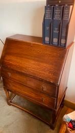 Secretaire eikenhout bureautje, Ophalen, Gebruikt, Klassiek