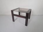 Vintage rookglas design jaren 70 side table., Huis en Inrichting, Tafels | Bijzettafels, Minder dan 45 cm, Minder dan 55 cm, Onbekend