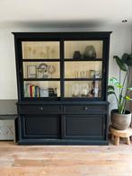 Antraciet landelijke kast (hout), Huis en Inrichting, Kasten | Vitrinekasten, Ophalen, Gebruikt, 100 tot 150 cm, Met lade(s)