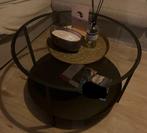 Salontafel ikea rond zwart met glas, Huis en Inrichting, Tafels | Salontafels, Ophalen, 100 tot 150 cm, 50 tot 75 cm, Rond
