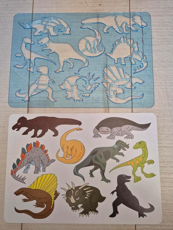 Diverse gave Dinosaurussen teken sjabloon, Kinderen en Baby's, Speelgoed | Educatief en Creatief, Zo goed als nieuw, Ophalen