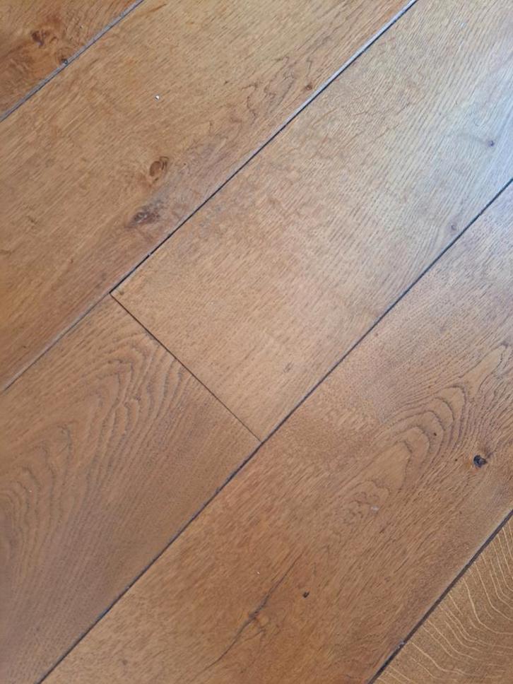 Eiken Vloerplanken + Plint - 22m2, Doe-het-zelf en Verbouw, Vloerdelen en Plavuizen, Laminaat, Hout, 150 cm of meer, 10 tot 30 cm