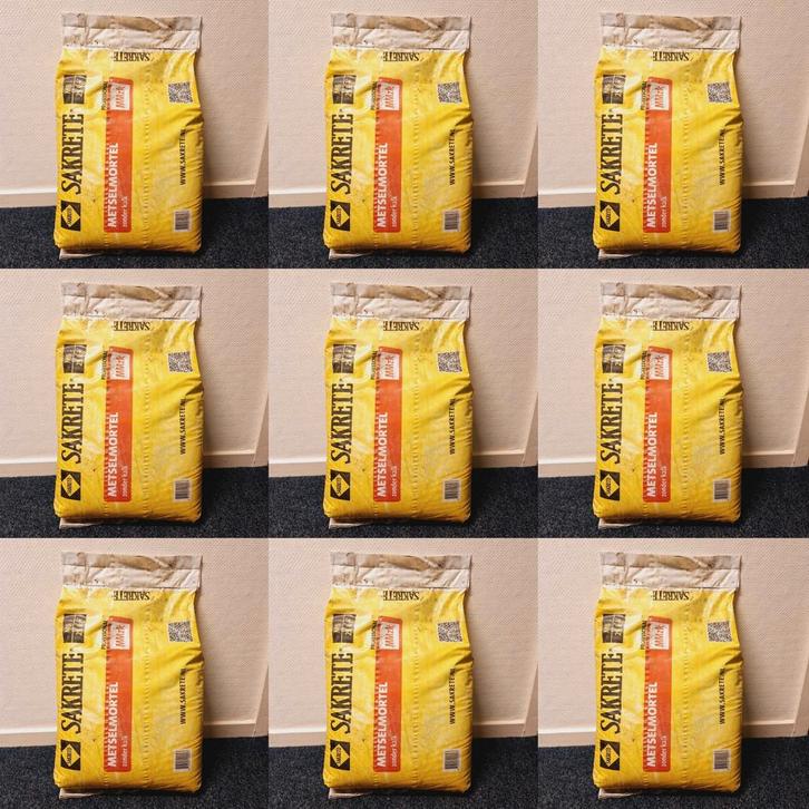 Nieuw: 9x Sakrete Metselmortel (Zonder Kalk) | 25 kg per zak, Doe-het-zelf en Verbouw, Metselstenen, Nieuw, Ophalen